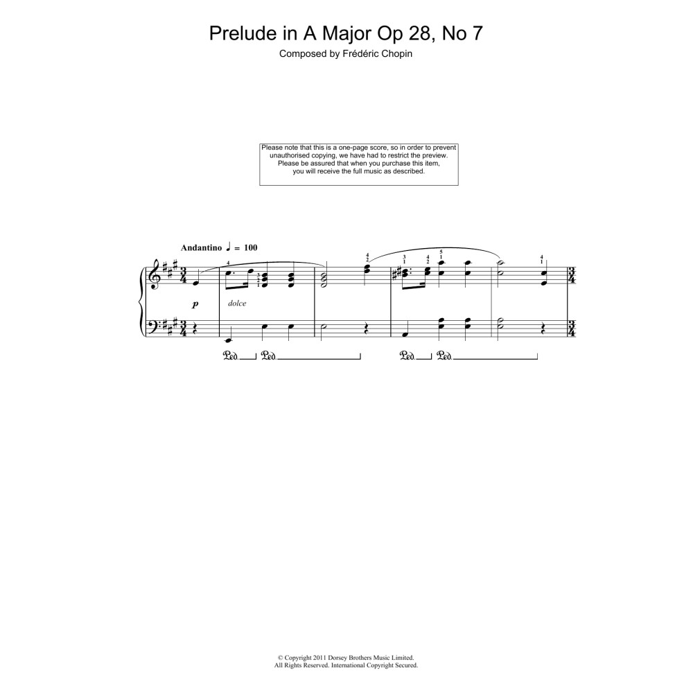 Prelude In A Major, Op.28, No.7